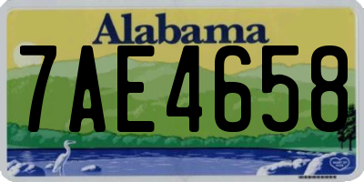 AL license plate 7AE4658