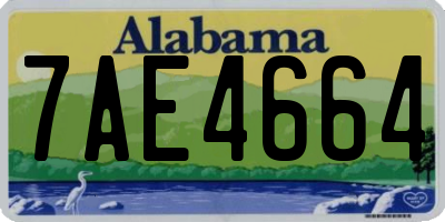 AL license plate 7AE4664