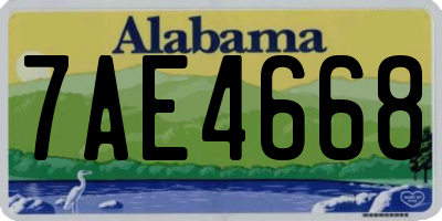 AL license plate 7AE4668