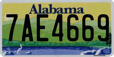 AL license plate 7AE4669
