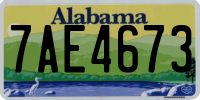 AL license plate 7AE4673