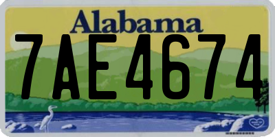 AL license plate 7AE4674