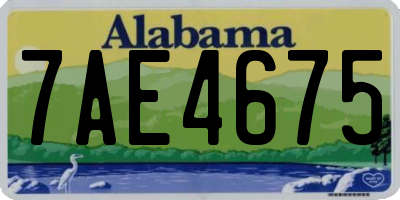 AL license plate 7AE4675