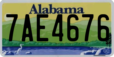 AL license plate 7AE4676