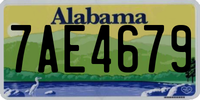 AL license plate 7AE4679