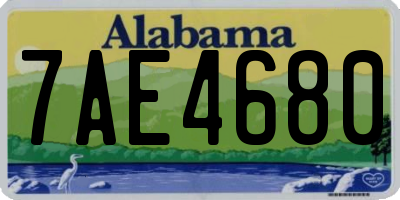 AL license plate 7AE4680