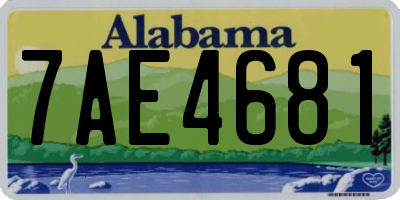 AL license plate 7AE4681