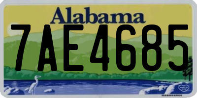 AL license plate 7AE4685