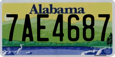 AL license plate 7AE4687
