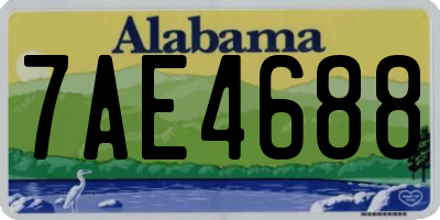 AL license plate 7AE4688