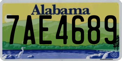AL license plate 7AE4689