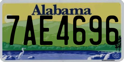 AL license plate 7AE4696