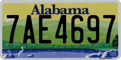 AL license plate 7AE4697