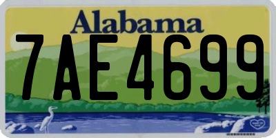 AL license plate 7AE4699