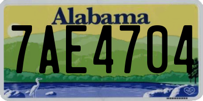 AL license plate 7AE4704