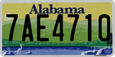 AL license plate 7AE4710