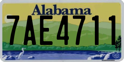 AL license plate 7AE4711