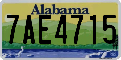 AL license plate 7AE4715