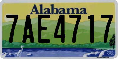 AL license plate 7AE4717