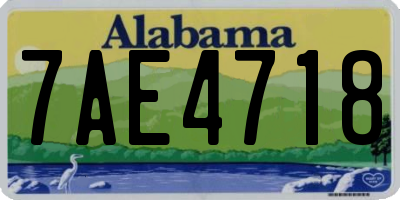 AL license plate 7AE4718