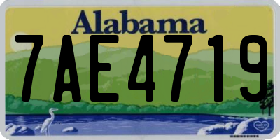 AL license plate 7AE4719
