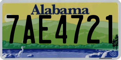 AL license plate 7AE4721