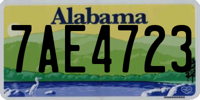 AL license plate 7AE4723
