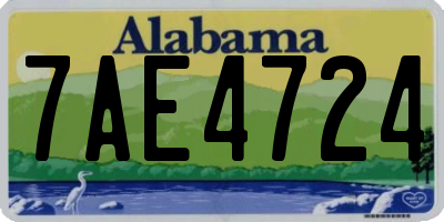 AL license plate 7AE4724