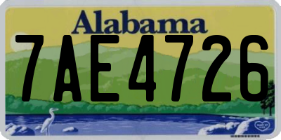 AL license plate 7AE4726