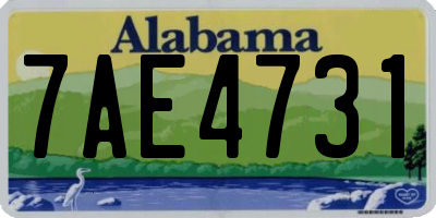 AL license plate 7AE4731