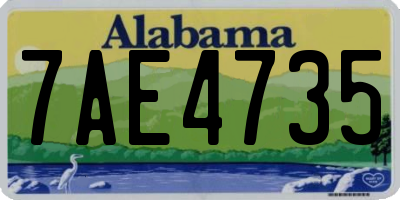 AL license plate 7AE4735