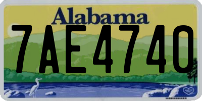 AL license plate 7AE4740