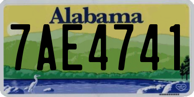 AL license plate 7AE4741