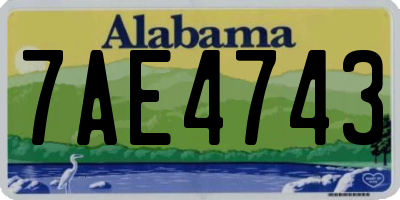 AL license plate 7AE4743