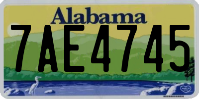 AL license plate 7AE4745