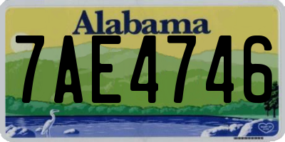 AL license plate 7AE4746