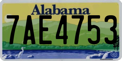 AL license plate 7AE4753