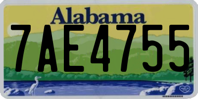 AL license plate 7AE4755