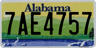 AL license plate 7AE4757