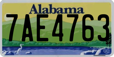 AL license plate 7AE4763