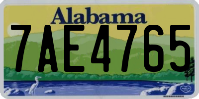 AL license plate 7AE4765