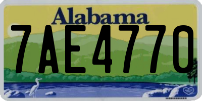 AL license plate 7AE4770
