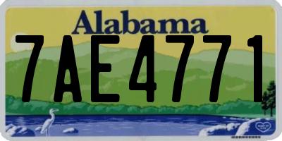AL license plate 7AE4771