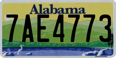 AL license plate 7AE4773