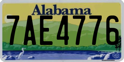 AL license plate 7AE4776