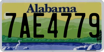 AL license plate 7AE4779