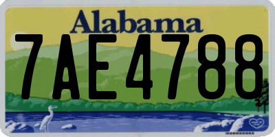 AL license plate 7AE4788