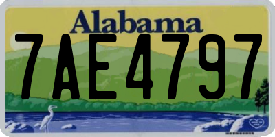 AL license plate 7AE4797