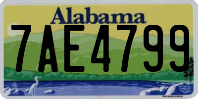 AL license plate 7AE4799