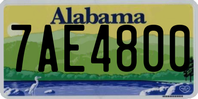 AL license plate 7AE4800